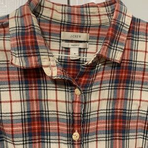 J.Crew perfect fit Long Sleeve flannel - Red, Navy, White